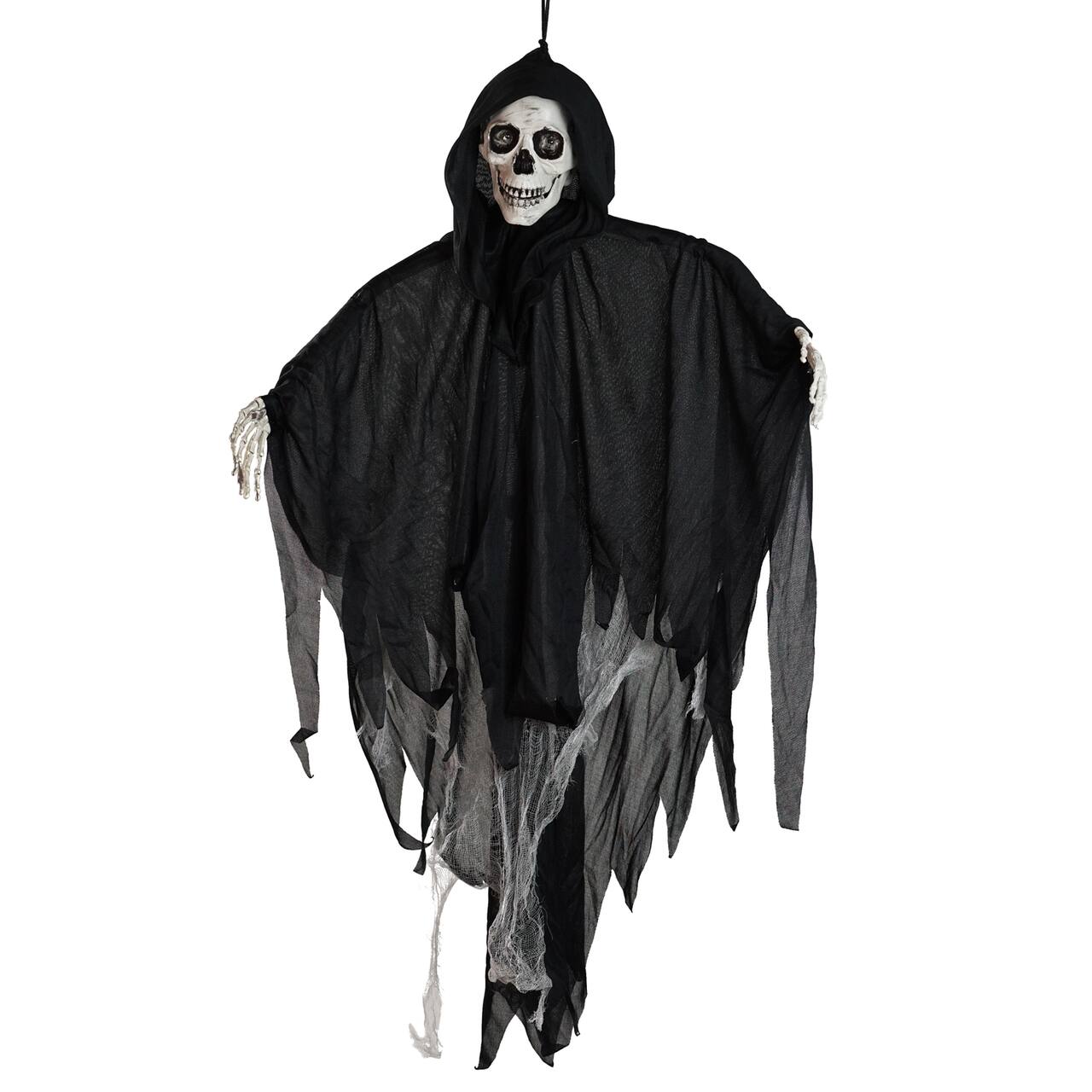 36" Touch Activated Talking Reaper Animated Hanging Halloween Decoration